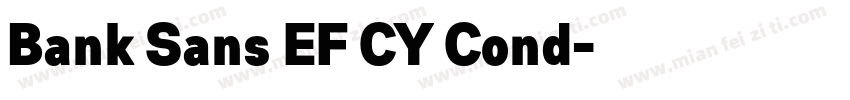 Bank Sans EF CY Cond字体转换